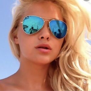 Ray Ban Polarized Aviator Flash Sunglasses